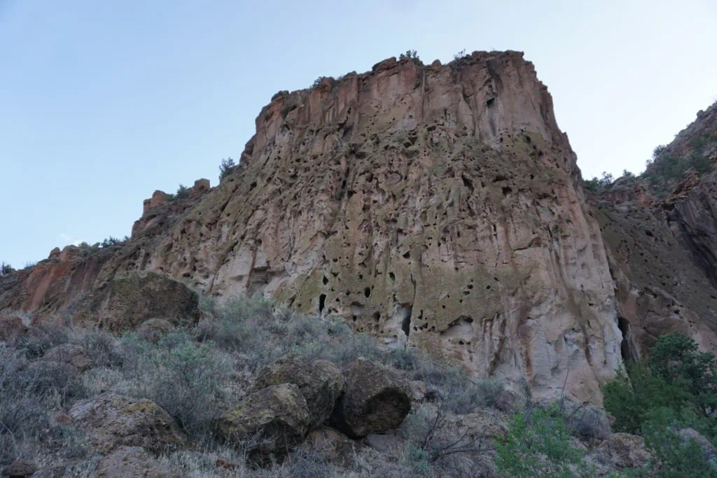rock formations of Bandelier National Monument