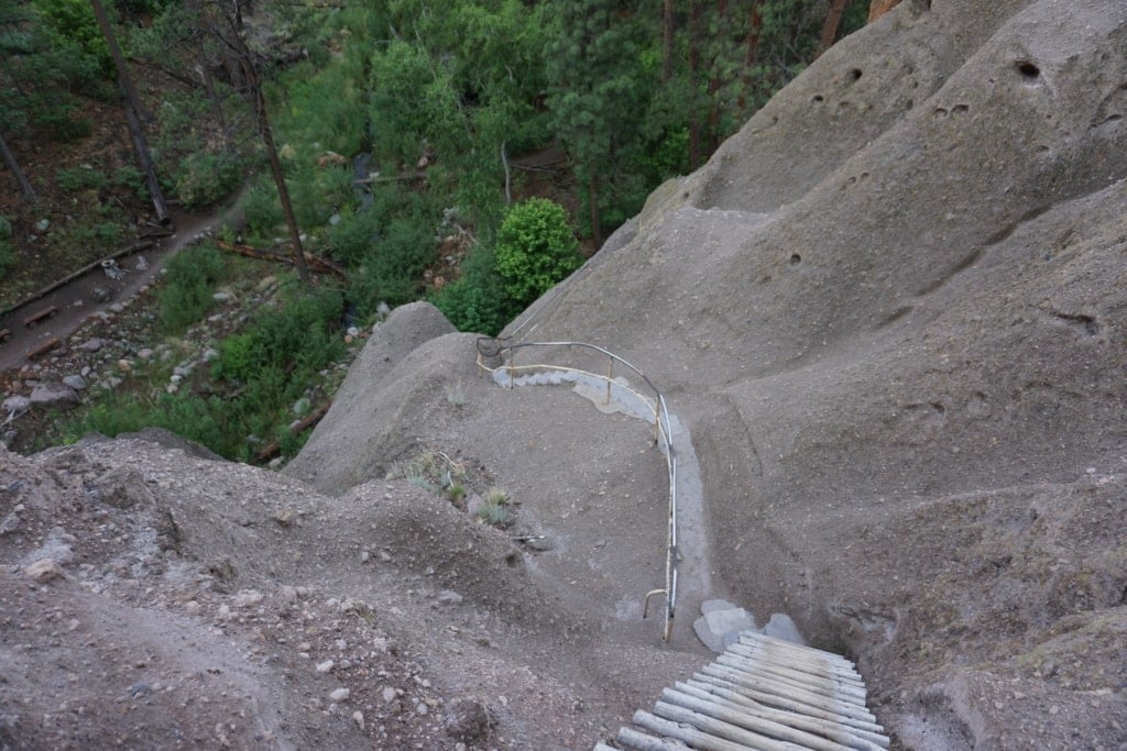 view of the bottom beginning of the ladder climb