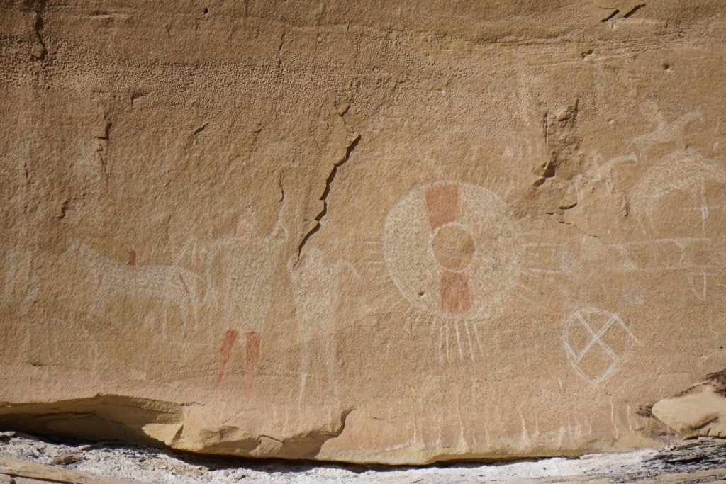 Ute people petroglyphs in Sego Canyon Utah