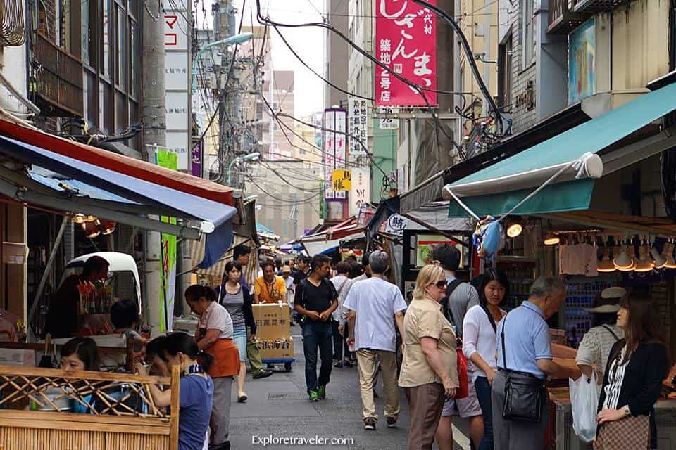 Shopping at the Tsukiji Market (築地市場) inTokyo