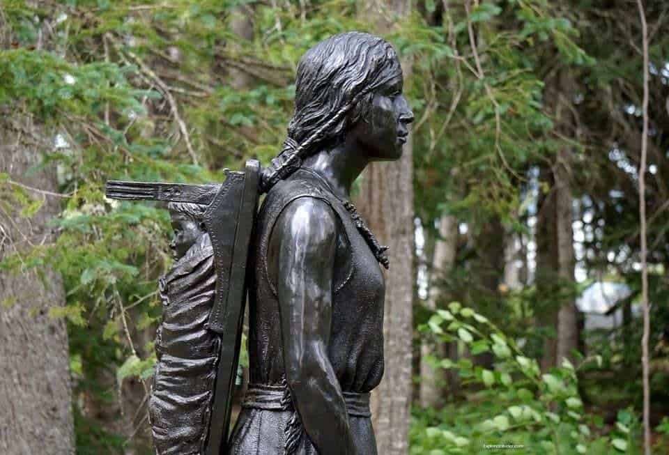 indian women statue St. Croix Island