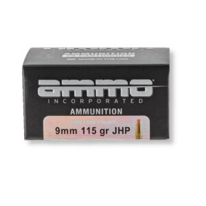 9mm - 115 gr JHP - Ammo Inc 9115JHP-A20 Box