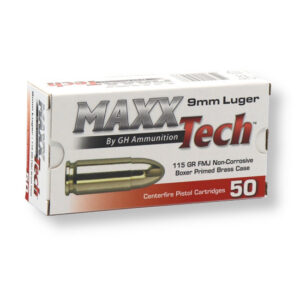 MaxxTech PTGB9MMB 9mm 115 gr FMJ Ammo