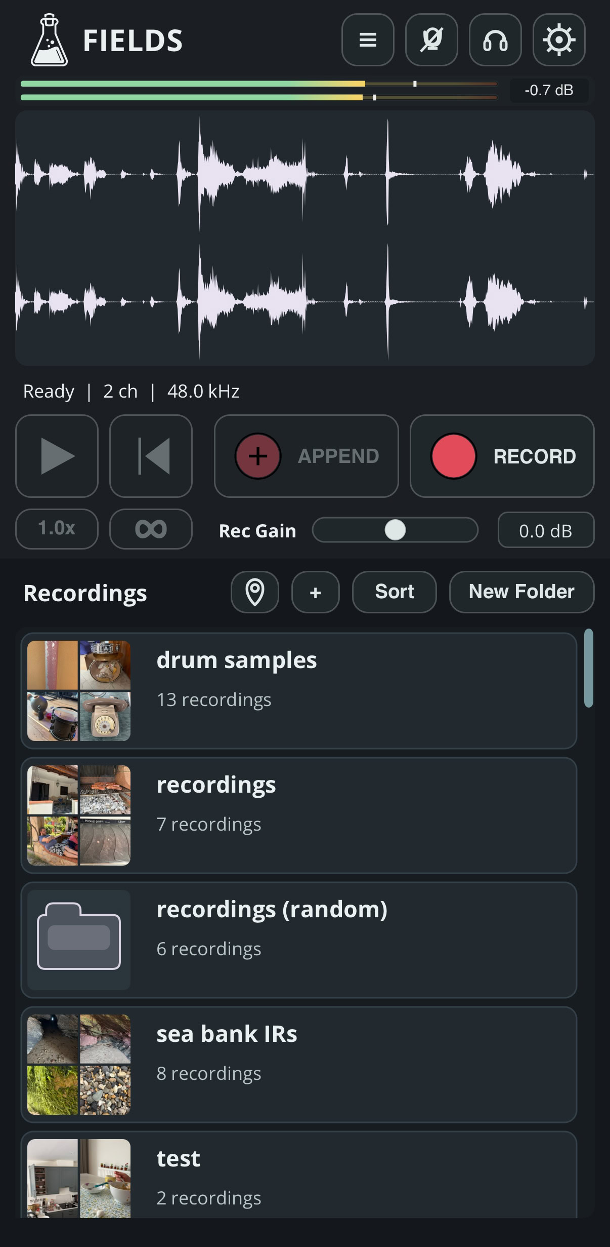 Fields Audio Recorder