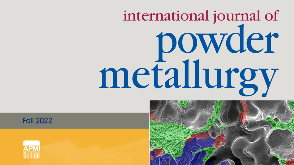 International Journal of Powder Metallurgy, issue 58 Cover