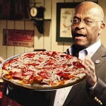 Cain touting pizza