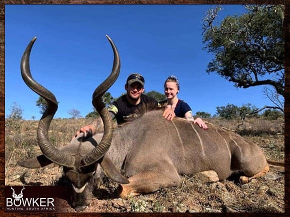 Trophy Kudu shot on an African plains game safari