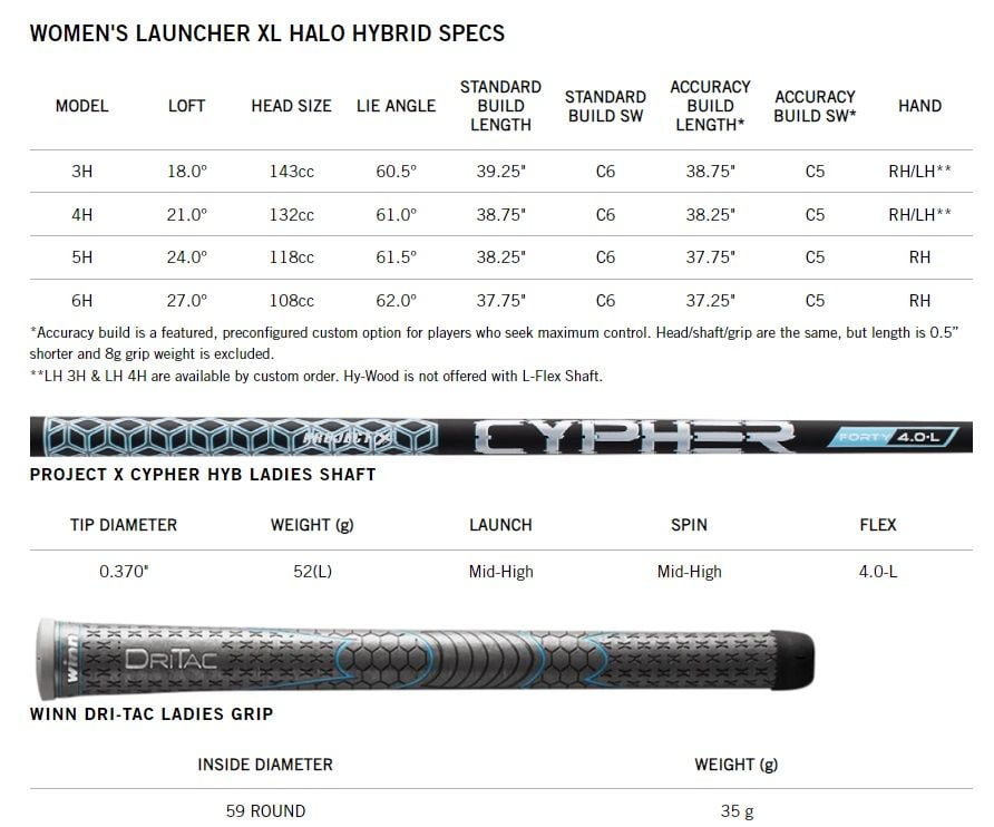 specs Hybride Cleveland Launccher XL Halo lady