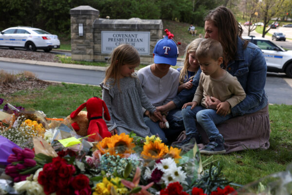 Nashville School shooting - curbside tributes