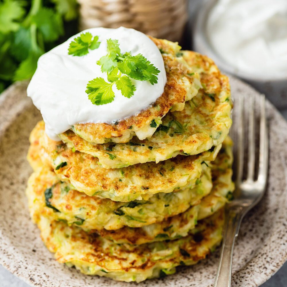 Easy courgette fritters