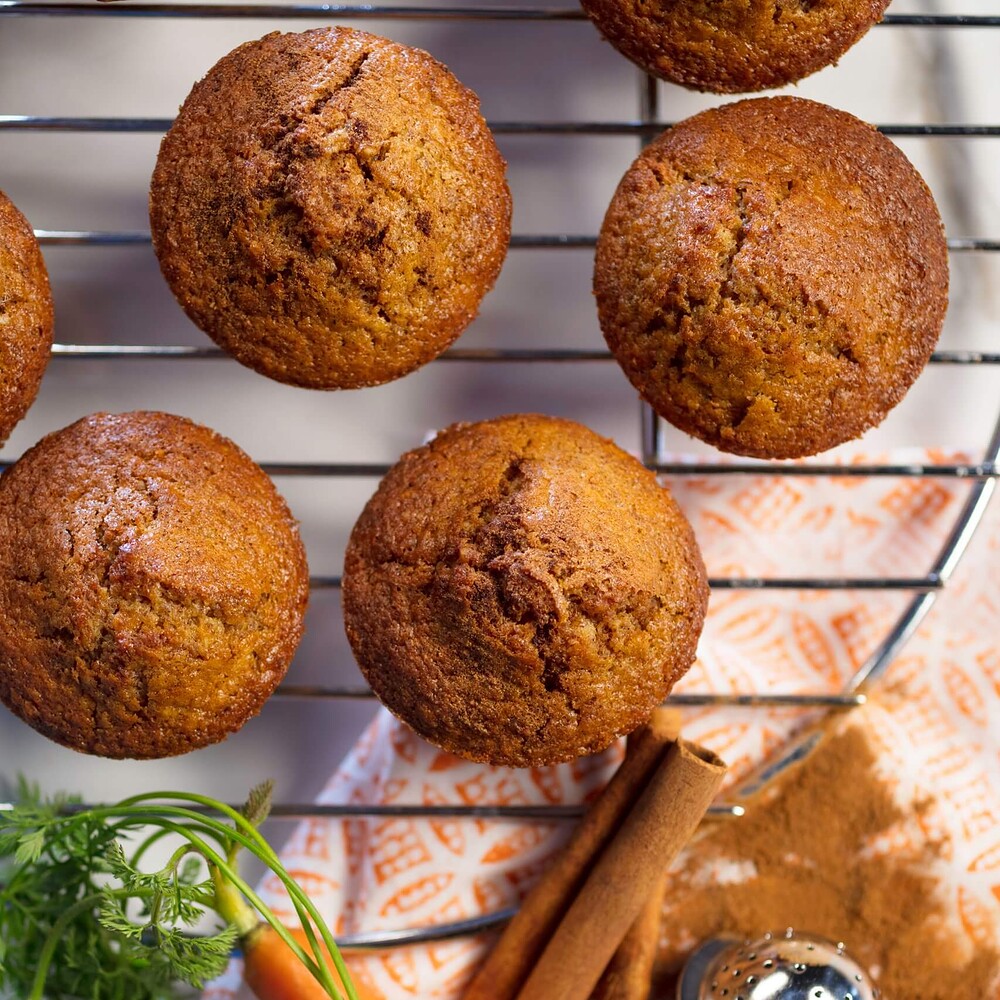 High energy carrot cake breakfast muffins
