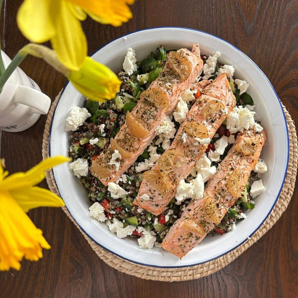 IBS-Friendly Mediterranean Salmon Salad