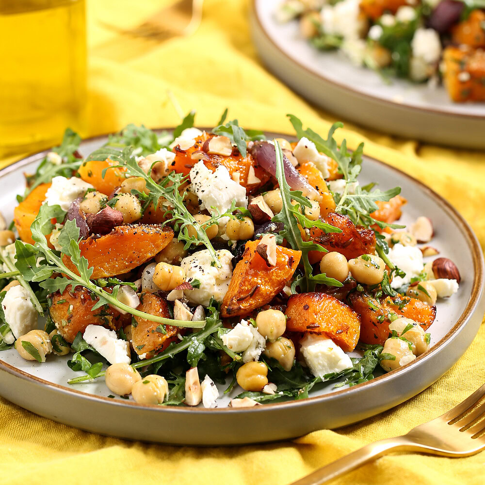 Roast Squash, Feta and Chickpea Salad
