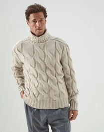 Col roulé grosse maille homme new arrivals