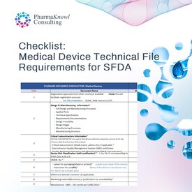 Checklist Medical Device registration-MDMA SFDA