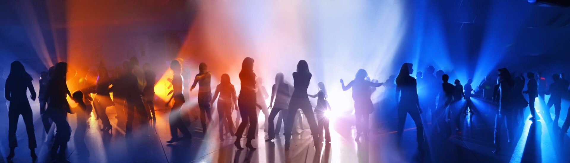 Dancing people in a disco