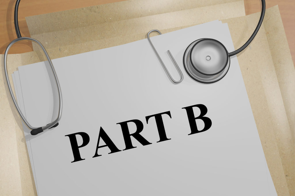 Part B 3D illustration of 'PART B' title on a medical document mental health
