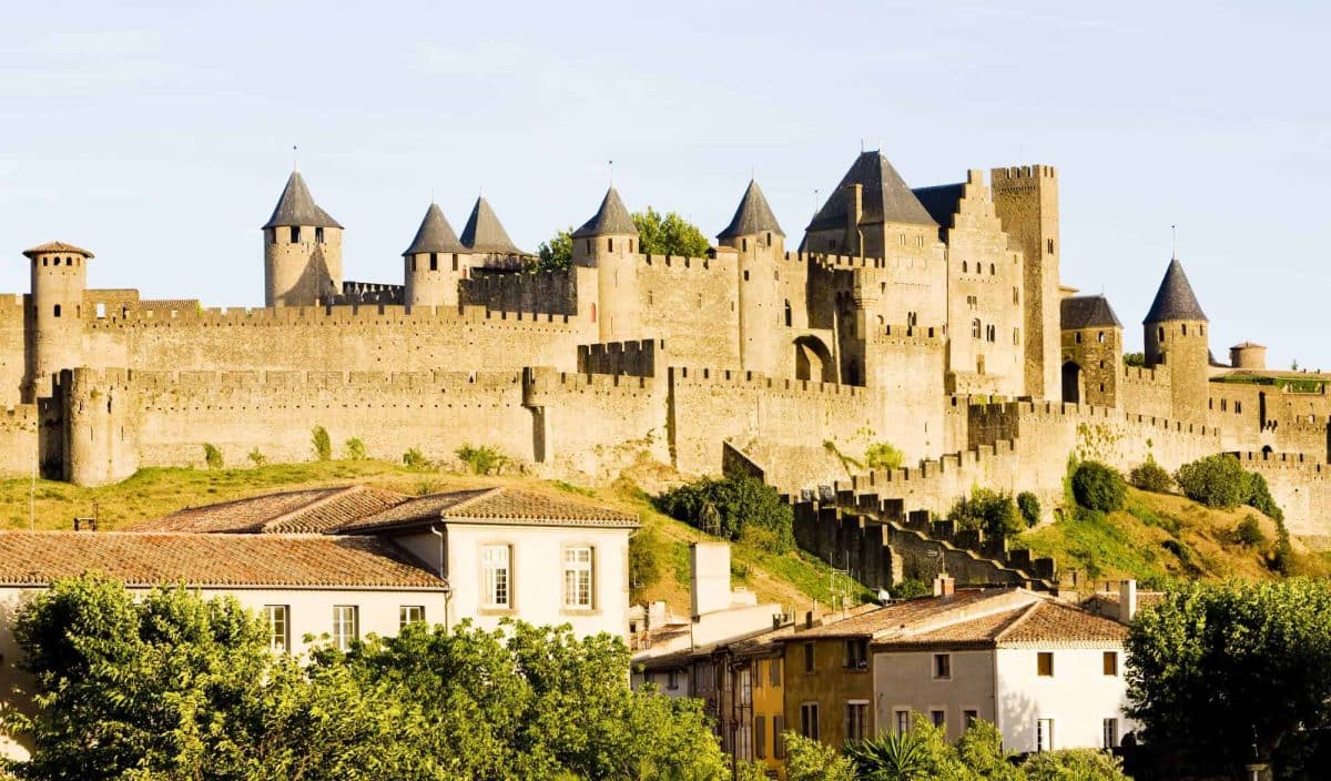 The view of the fortress in Carcassonne