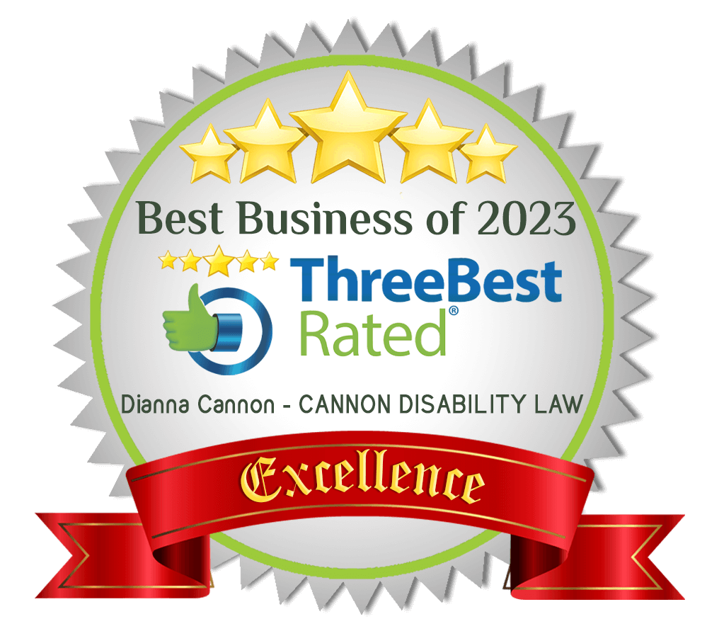 Dianna Cannon and Cannon Disability Law symbol three best rated