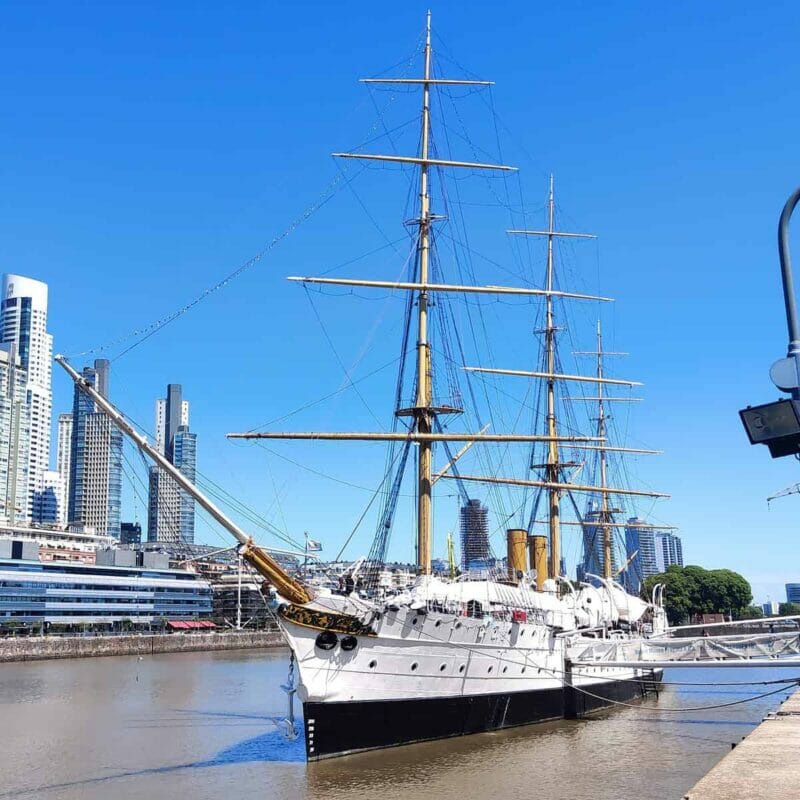 A ship on the river in Buenos Aires