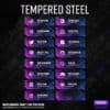 Twitch panels "Tempered Steel" für Twitch Streams in der Farbe Pink