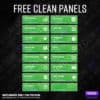 Free Clean Twitch Panels in the color green