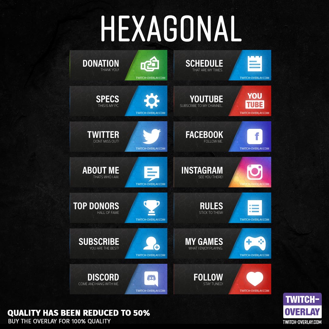 Hexagonal Twitch Panels winner best twitch panels 2020