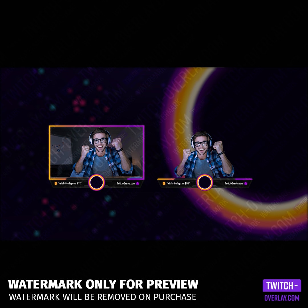 Animated webcam compilation for the Black Hole Stream Bundle for Twitch, YouTube and Facebook