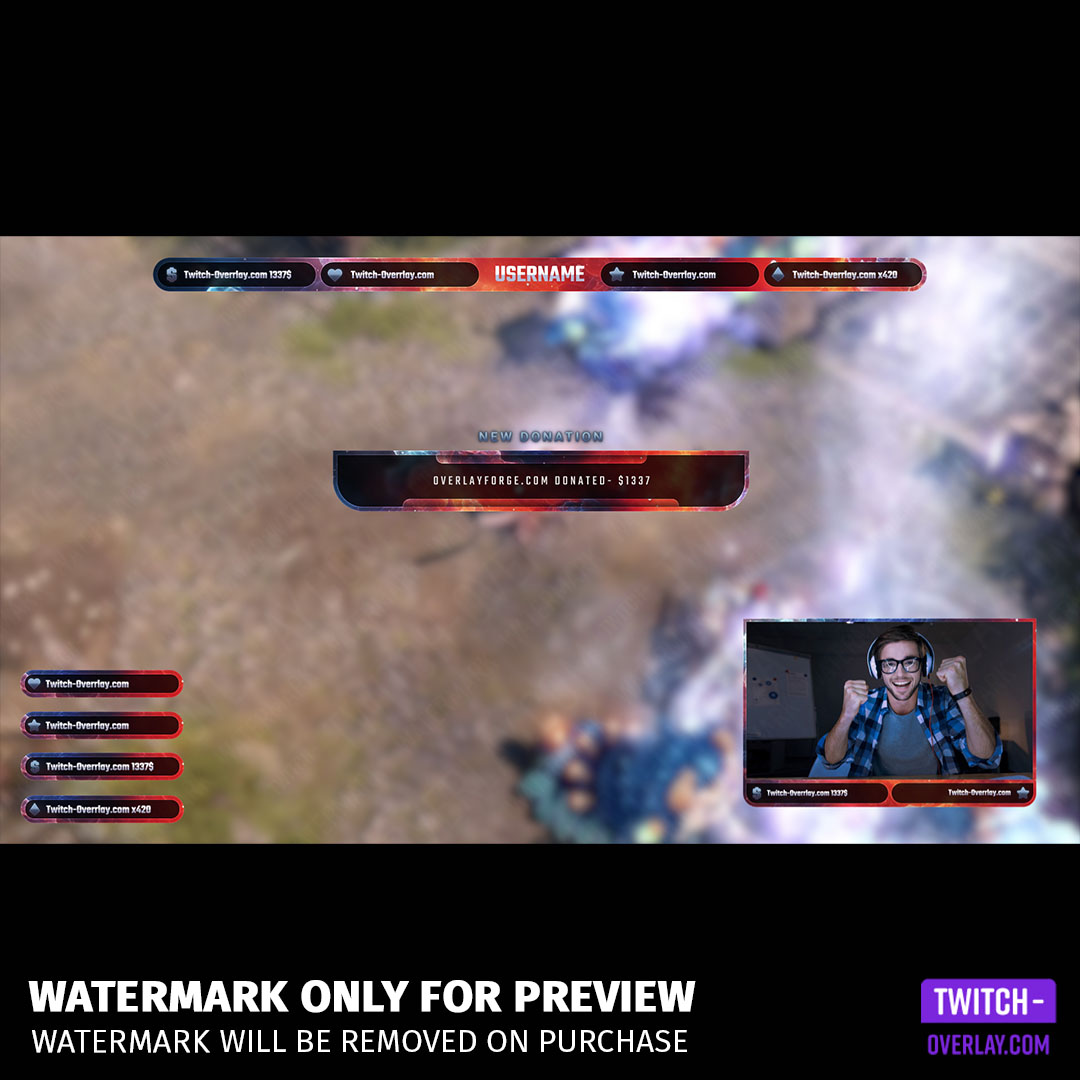 Infernal Galaxy Stream Overlay Package, showing an ingame scene