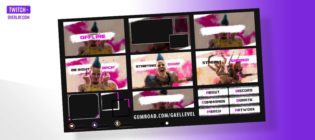 Rage 2 by Gael Level is one of the free Twitch Overlays out there