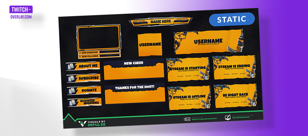Fortnite Package Free Twitch Overlay by Visual by Impulse