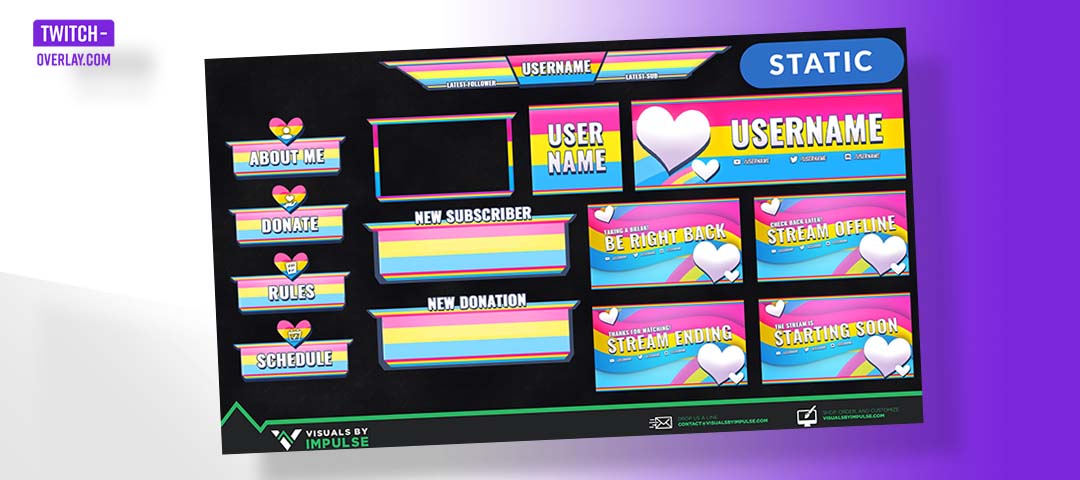 Free Stream Overlay LGBTQ Pride, Visual by Impulse
