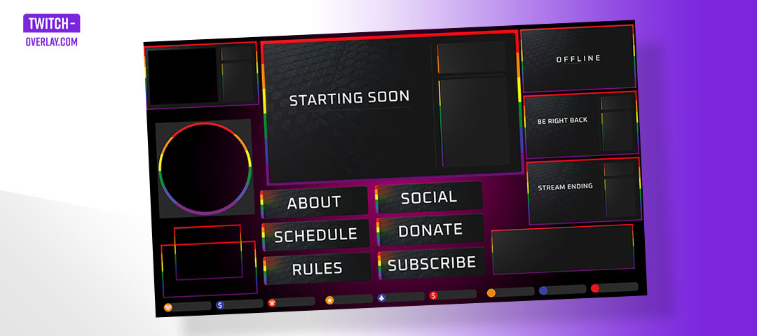 Free Pack "Pride" Twitch Overlay by Gael-Level (Image Credit: Gael-Level)