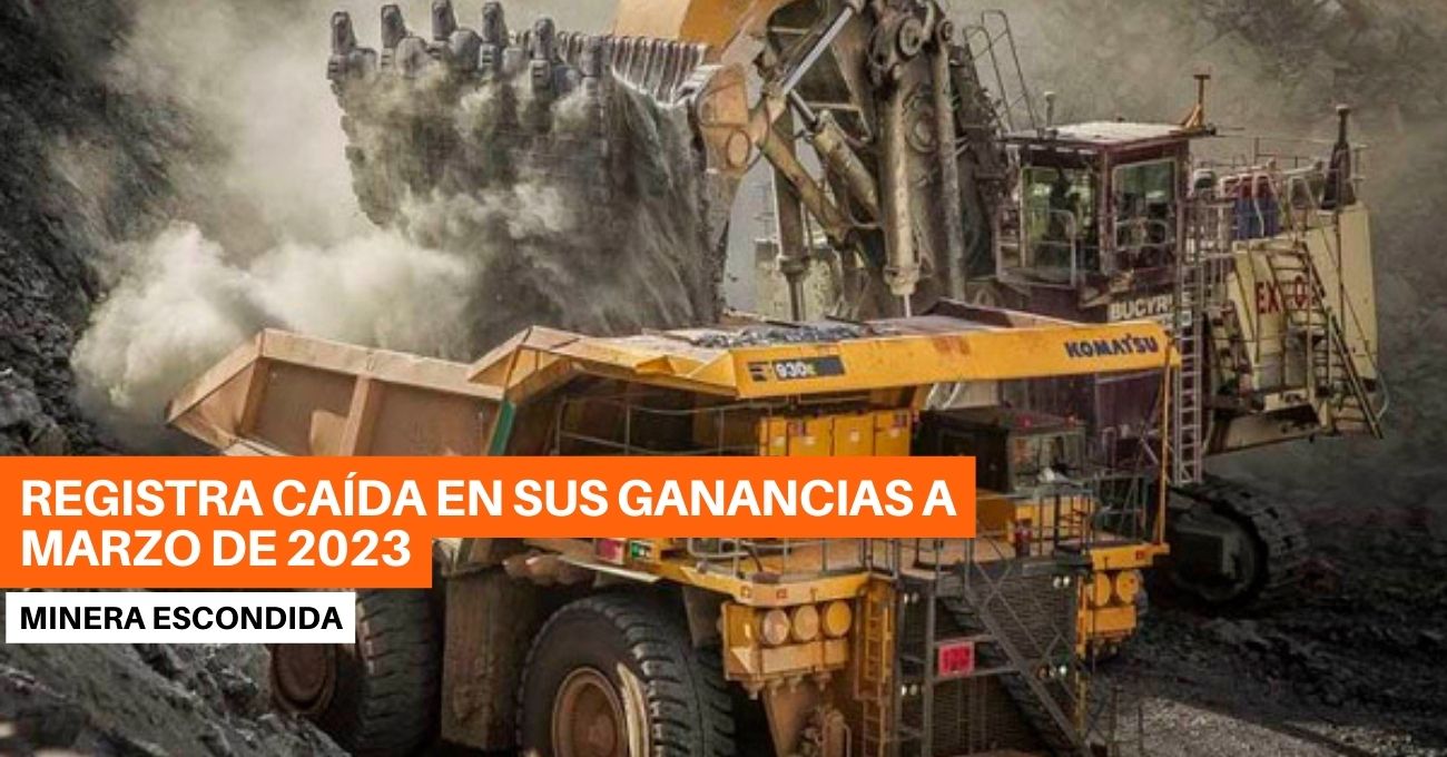 Minera Escondida registra una caída del 21% en sus ganancias a marzo de 2023, alcanzando US$ 766 millones