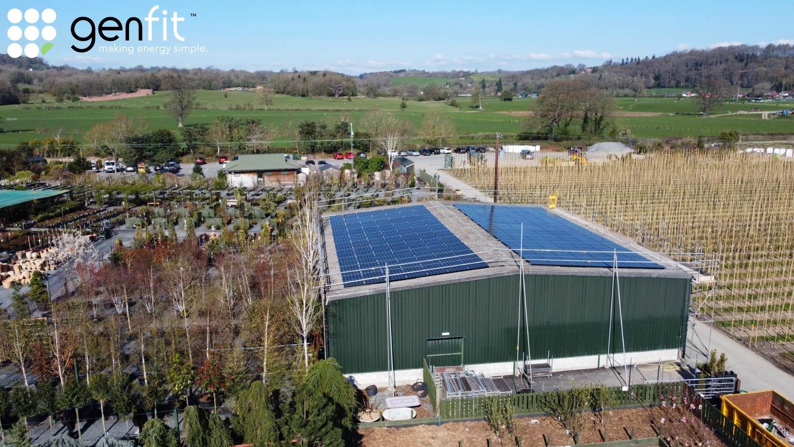 Solar panels installed at Derwen Garden Centre