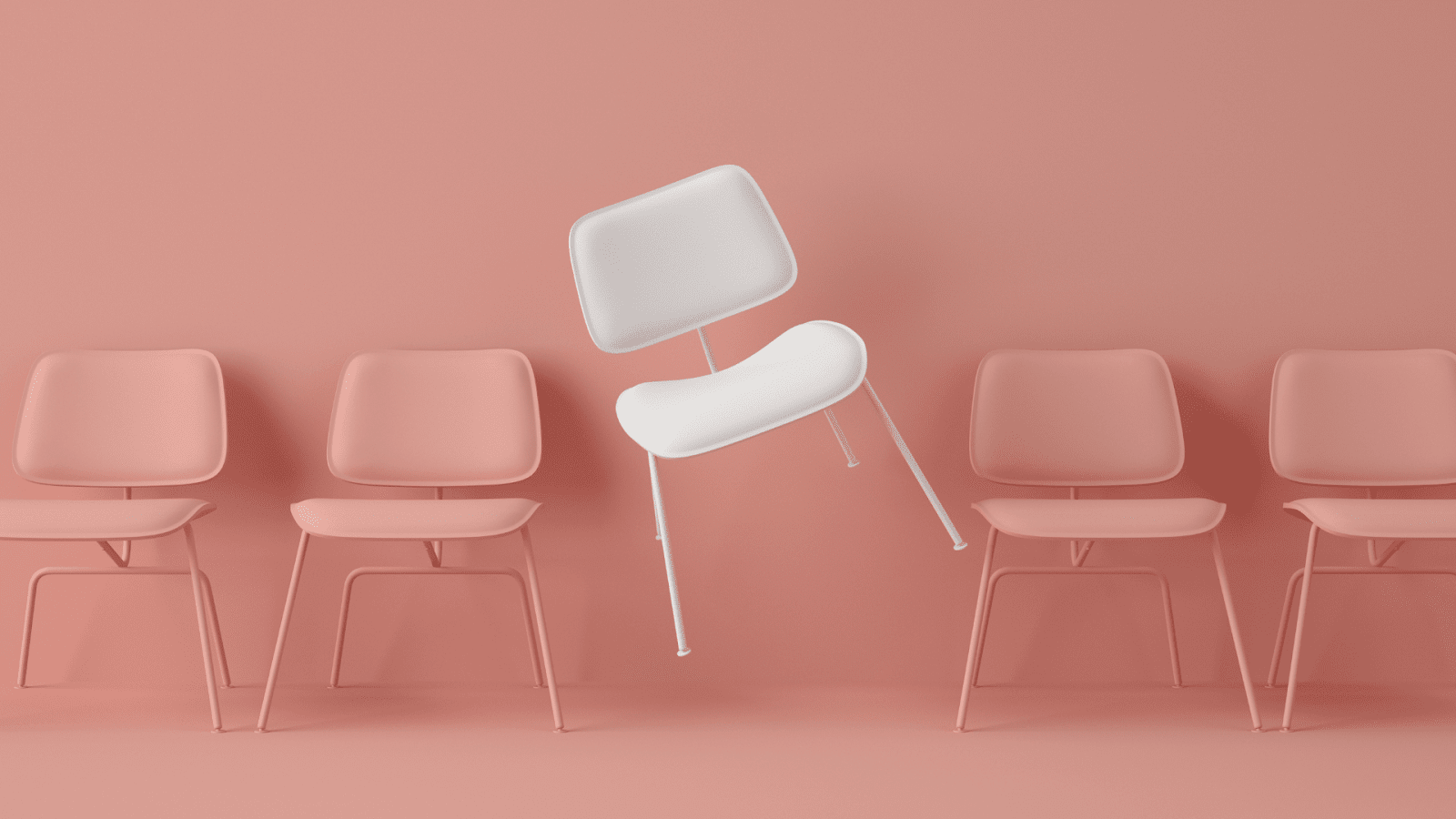 Pink and white chairs