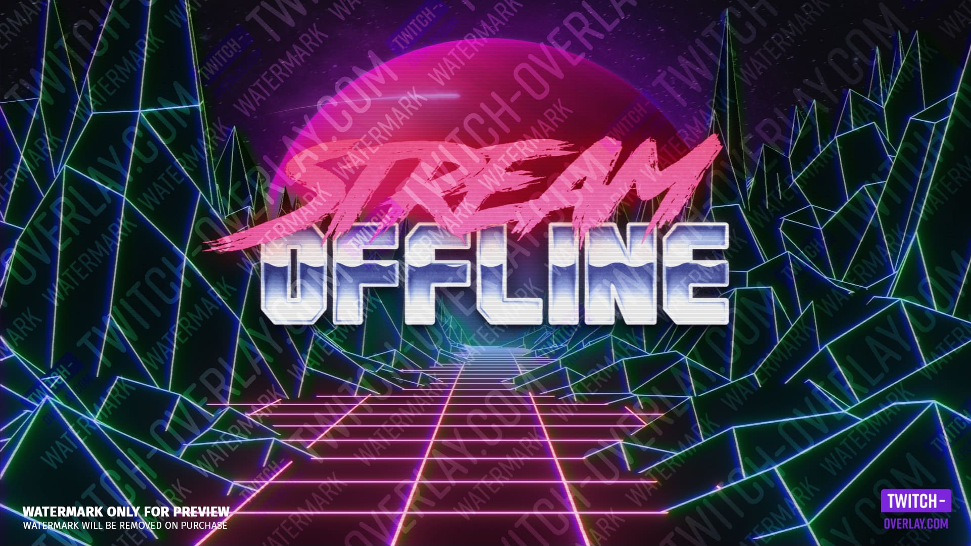 80er Synthwave Offline Screen Preview