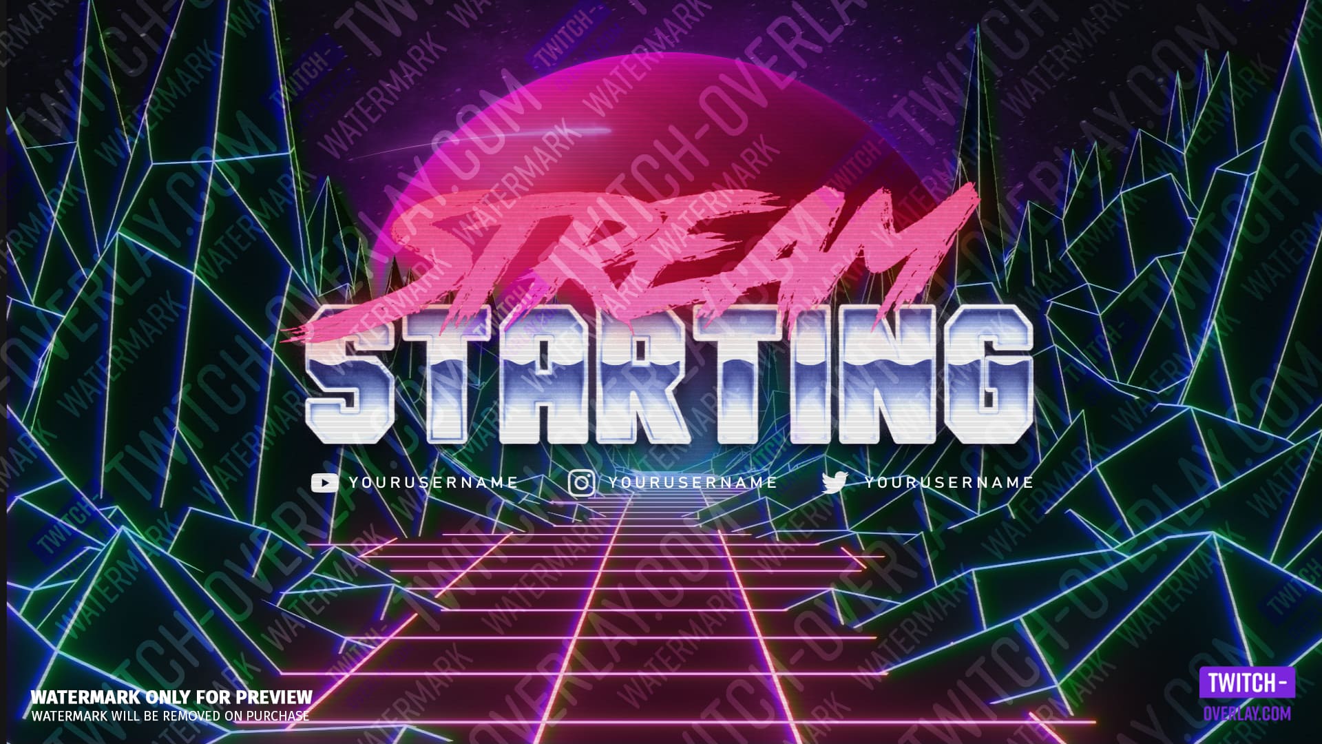 80er Synthwave Starting Screen Preview