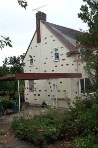 Wall ties replacement to gable end