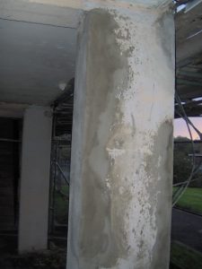 Repaired concrete column