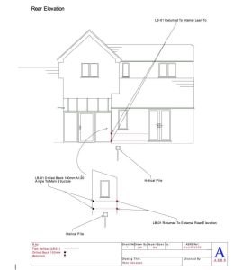 drawing of structural repair specification for domestic property