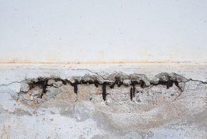blown concrete caused by rusted reinforcement rods