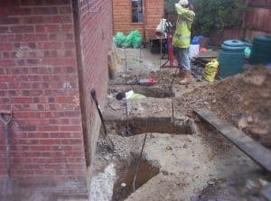 Foundation repairs underway