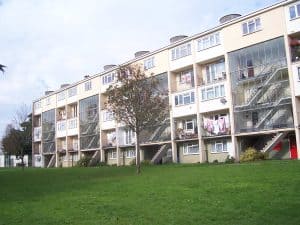 Residential flats in need of concrete repair works