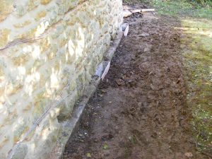 Ground filled following foundation repairs