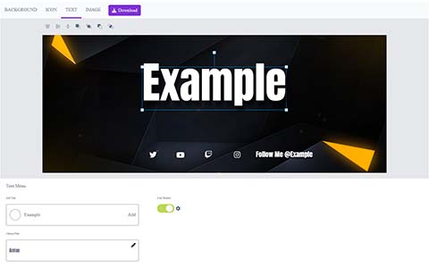 The Banner Maker shows the premade templates that you can choose from.