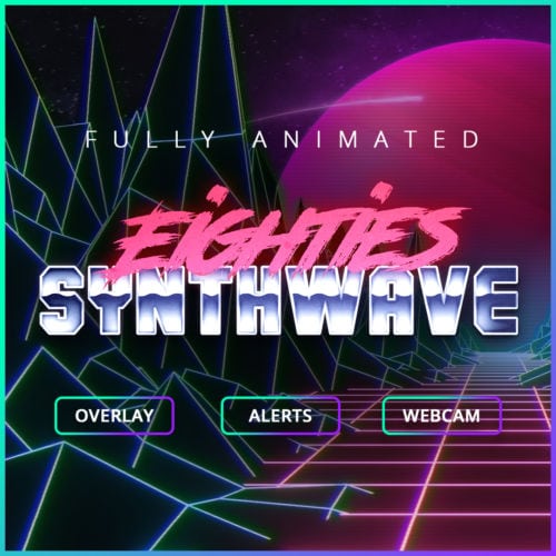 80s Synthwave Stream Bundle for Twitch, YouTube and Facebook streams