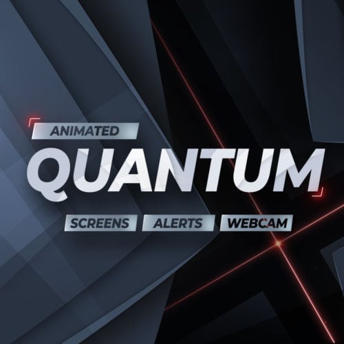 Quantum animiertes Stream Bundle für Twitch, YouTube und Facebook