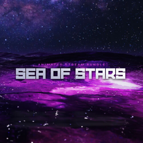 Sea of Stars animated Twitch Overlay Bundle for Twitch, YouTube and Facebook