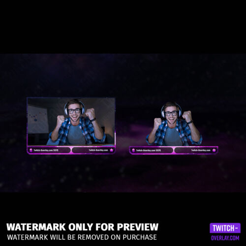 Sea of Stars Twitch Overlay Template Bundle preview of the webcam frames